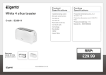 Elgento E20011 toaster