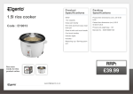 Elgento E19013 rice cooker