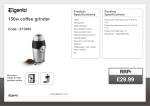 Elgento E13005 coffee grinder