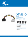 Xtech 0.15m, Molex/SATA