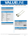 Valueline VLSP41300W10 coaxial cable