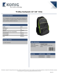 König CSNBBPT100GR backpack