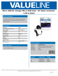 Valueline VLMB60891B10 mobile device charger