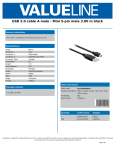 Valueline VLCP60301B30 USB cable