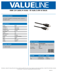 Valueline VLCP60101B30 USB cable