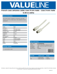 Valueline VLSP40290W50 coaxial cable