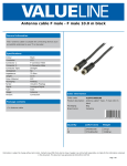 Valueline VLSP41000B100 coaxial cable