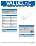 Valueline VLEP11040W30 power cable