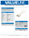 Nedis VLSP41000W100 coaxial cable