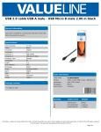 Valueline VLCB60500B20 USB cable