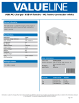 Valueline VLMP11955W mobile device charger