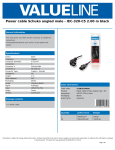 Valueline VLEB10100B20 power cable