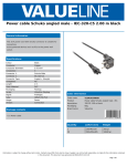 Valueline VLEP10100B20 power cable