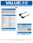 Valueline VLEP10020B20 power cable