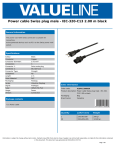 Valueline VLEP11200B20 power cable