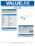 Valueline VLSP40100W50 coaxial cable