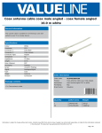 Valueline VLSP40100W100 coaxial cable