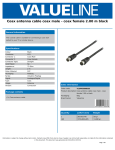 Valueline VLSP40000B20 coaxial cable