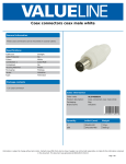 Valueline VLSP40903W coaxial connector