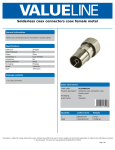 Valueline VLSP40922M coaxial connector