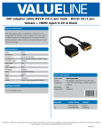 Valueline DVI-I/DVI-I + HDMI, 0.20m