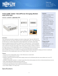 Tripp Lite 4-Port USB Tablet / SmartPhone Charging Station with OTG Hub
