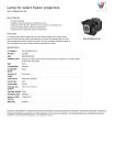 V7 Lamp for select Epson projectors