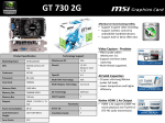 MSI GeForce GT 730 2GB NVIDIA GeForce GT 730 2GB