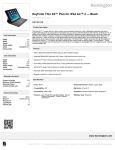 Kensington KeyFolio Thin X2™ Plus for iPad Air™ 2— Black