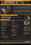 Zotac GeForce GT 730 NVIDIA GeForce GT 730 1GB
