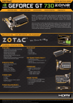 Zotac GeForce GT 730 2GB NVIDIA GeForce GT 730 2GB