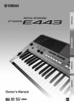 Yamaha PSR-E443 MIDI keyboard