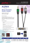 Peerless Alpha 3.5mm/2xRCA, 5m