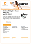 Approx Wireless N Adapter150Mbps Nano USB