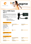 Approx VGA to HDMI Adaptor
