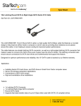 StarTech.com 18in Latching Round SATA to Right Angle SATA Serial ATA Cable