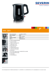 Severin WK 3381 electrical kettle