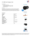 V7 USB Car Charger 2.4A