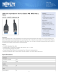 Tripp Lite USB 3.0 SuperSpeed Device Cable (AB M/M) Black, 10-ft.