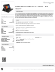 Kensington Portafolio Fit™ Universal Folio Case for 7-8” Tablets — Black