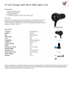 V7 Car Charger with Micro USB cable 2.1A