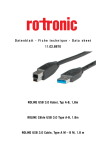 Rotronic USB A/USB B, 1.8 m