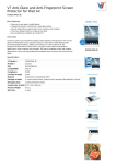 V7 Anti-Glare and Anti-Fingerprint Screen Protector for iPad Air
