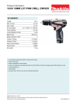 Makita DF330DWXP cordless combi drill