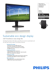Philips LCD monitor, LED backlight 241B4LPYCB