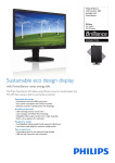 Philips LCD monitor, LED backlight 231B4LPYCB