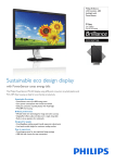 Philips LCD monitor, LED backlight 231P4QPYEB