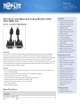 Tripp Lite DVI-I Dual Link Digital and Analog Monitor Cable (DVI-I M/M), 6-ft.