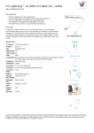 V7 Lightning™ to USB 2.0 Cable 1m - white