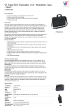 V7 Edge Slim Toploader 14.1" Notebook Case - black